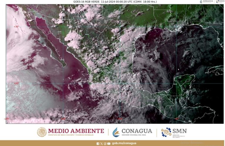 En 11 estados de México, se prevén  lluvias Intensas, durante la noche de hoy