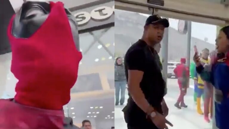 Se disfrazan para ir a ver peli de Deadpool, pero seguridad de plaza los corre