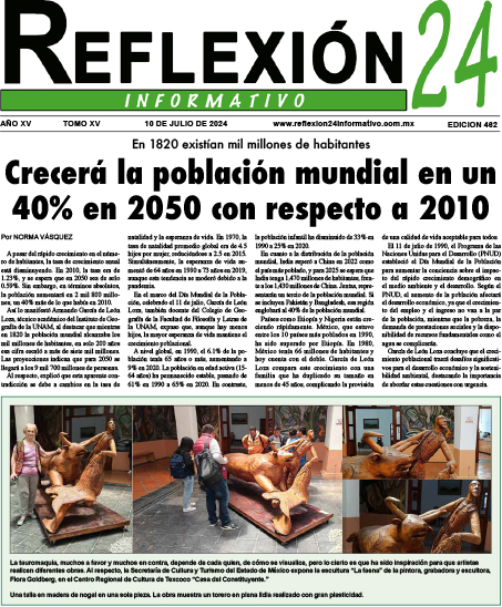 Reflexion 24 No 462 | Crecerá la población mundial en un 40% en 2050 con respecto a 2010