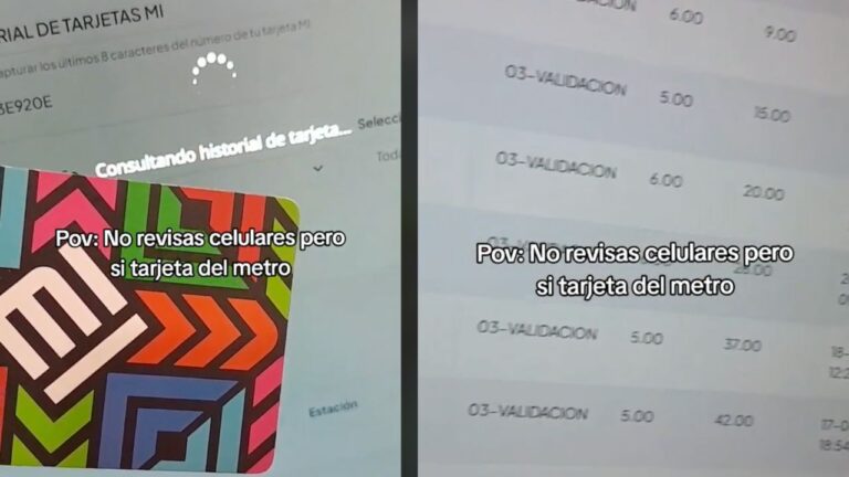 Usuaria de TikTok muestra cómo revisa los movimientos de su pareja mediante su tarjeta del Metro