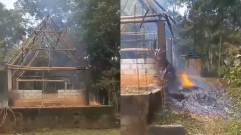 Incendio consume iglesia evangélica en Oaxaca; acusan a autoridades locales
