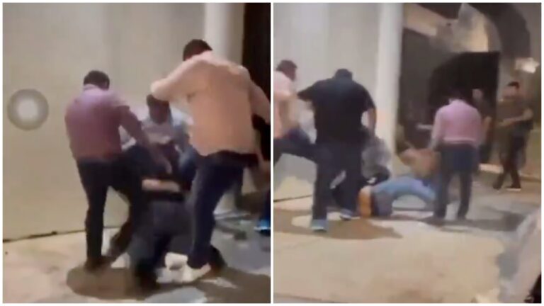 Captan al subsecretario del Gobierno de QRoo golpeando a un hombre