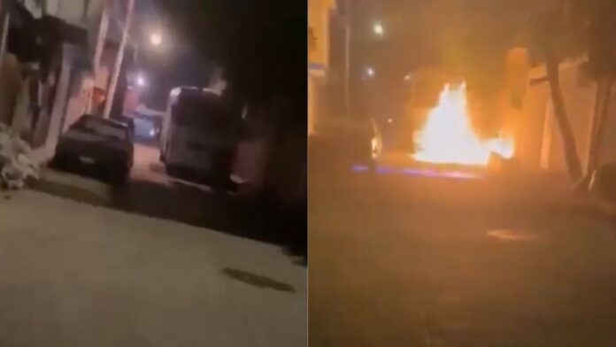 Extorsionadores incendian unidad de transporte público en Chimalhuacán