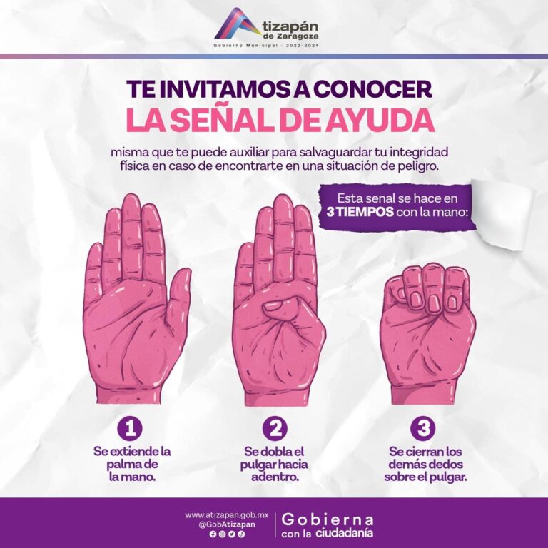 Policía de Atizapán de Zaragoza combate violencia de género utilizando lenguaje de señas