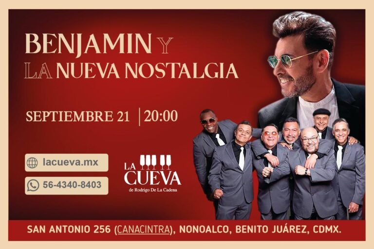 Benjamín y La Nueva Nostalgia llegan este fin de semana a la cueva de Rodrigo de la Cadena