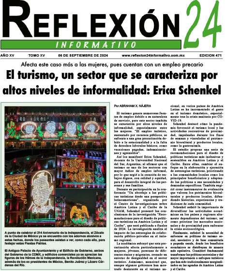 Reflexion 24 No 471 | El turismo, un sector que se caracteriza por altos niveles de informalidad