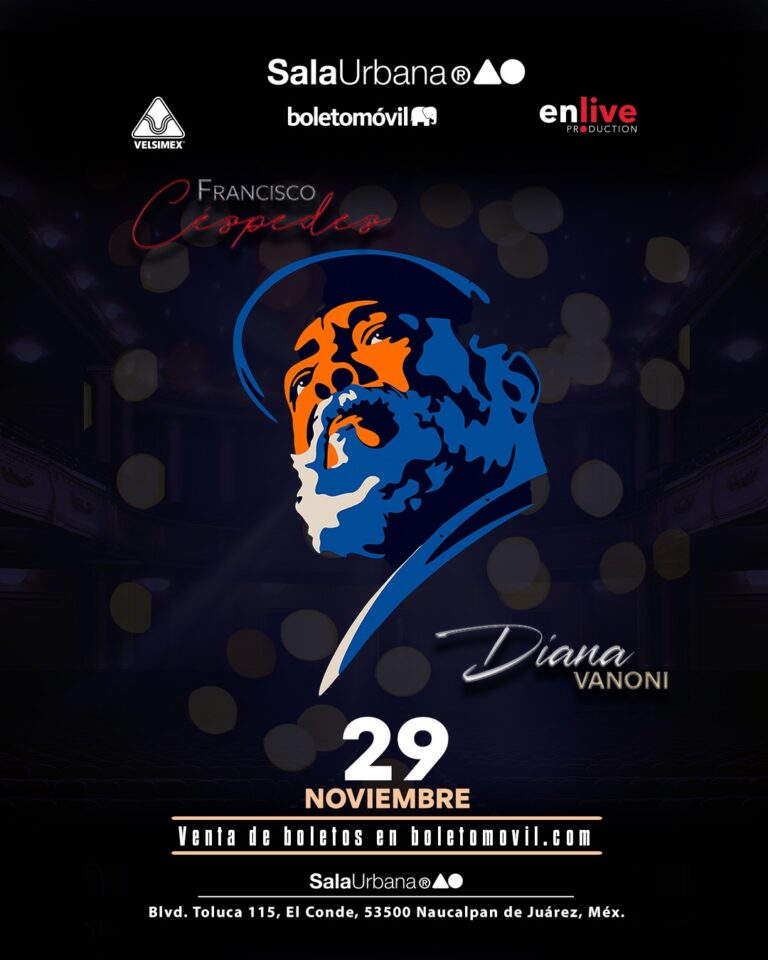 Francisco Céspedes y Diana Vanoni en Sala Urbana este 29 de noviembre en una noche romántica llena de emociones