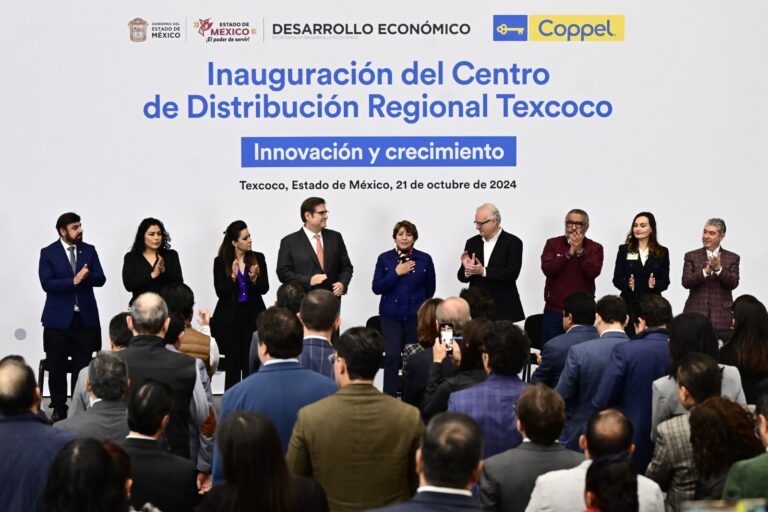 En el Edoméx se impulsa inversión de 1,200 mdp con la apertura del Centro de Distribución Regional de Coppel en Texcoco: Delfina Gómez Álvarez
