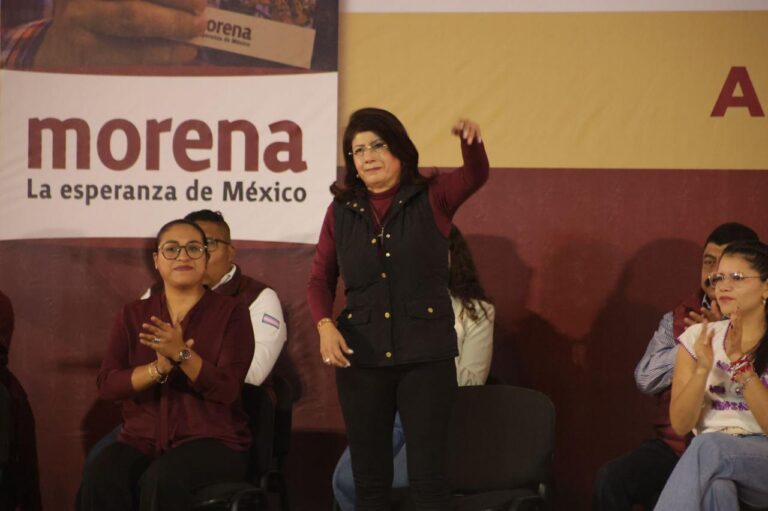 Senadora Mariela Gutiérrez reafirma compromiso con la Cuarta Transformación en Asamblea de Morena