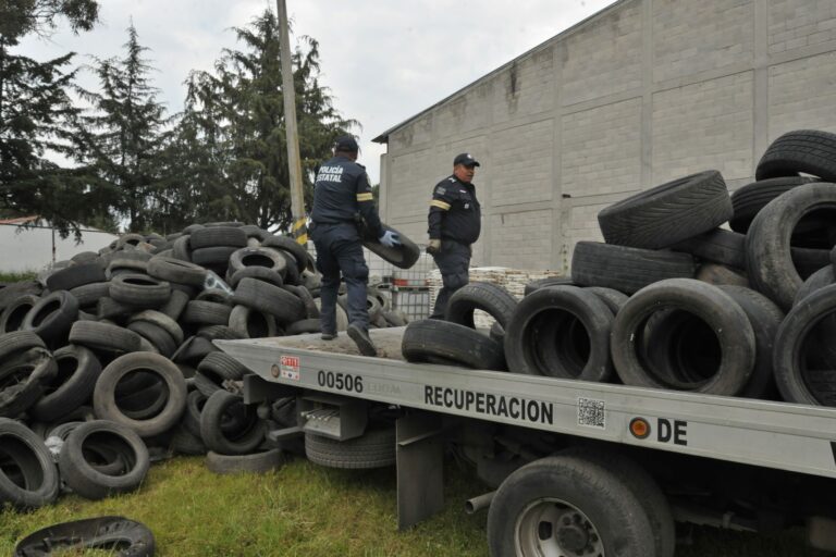 Edoméx recolecta cinco mil llantas en campaña de reciclaje para el medio ambiente