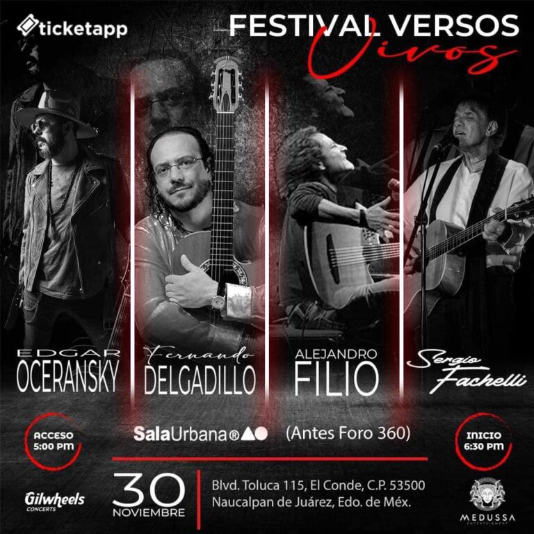 Edgar Oceransky, Fernando Delgadillo, Alejandro Filio y Sergio Fachelli se unen en versos vivos