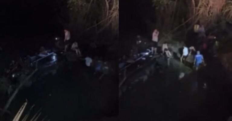 Camioneta de turistas cae a arroyo en la Huasteca potosina; reportan 20 heridos