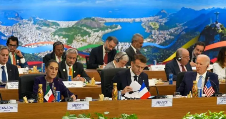Sheinbaum se reúne en el G20 con Biden y Macron