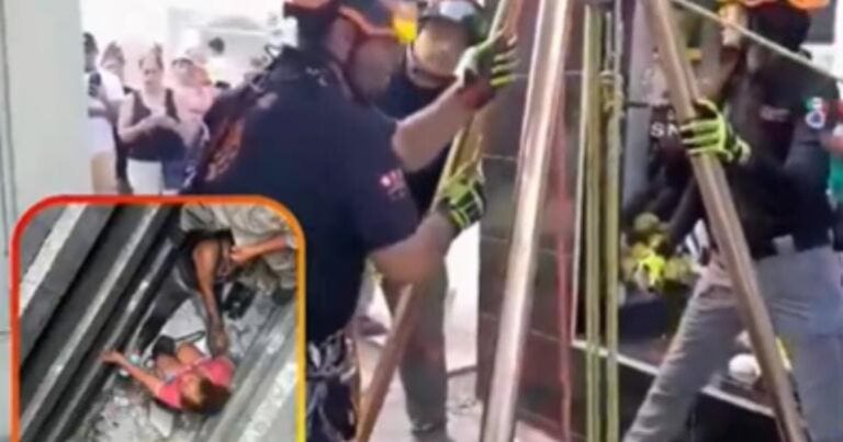 Rescatan a dos mujeres tras caer en tumba de panteón en Monterrey