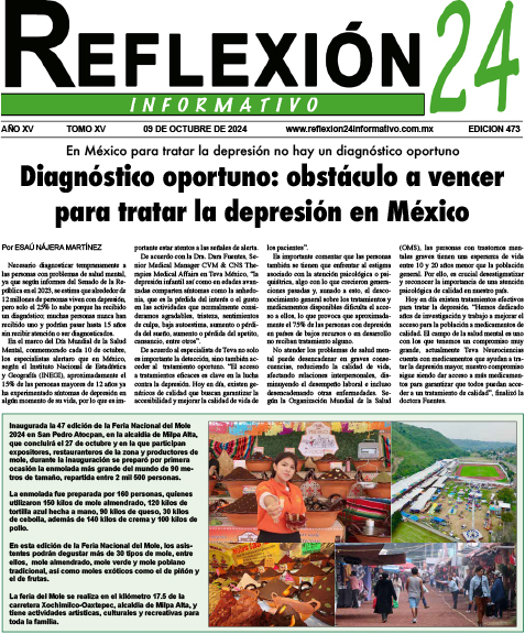 Reflexion 24 No 473 | Diagnóstico oportuno: obstáculo a vencer para tratar la depresión en México