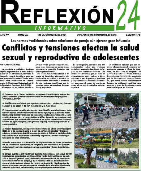 Reflexion 24 No 476 | Conflictos y tensiones afectan la salud sexual y reproductiva de adolescentes