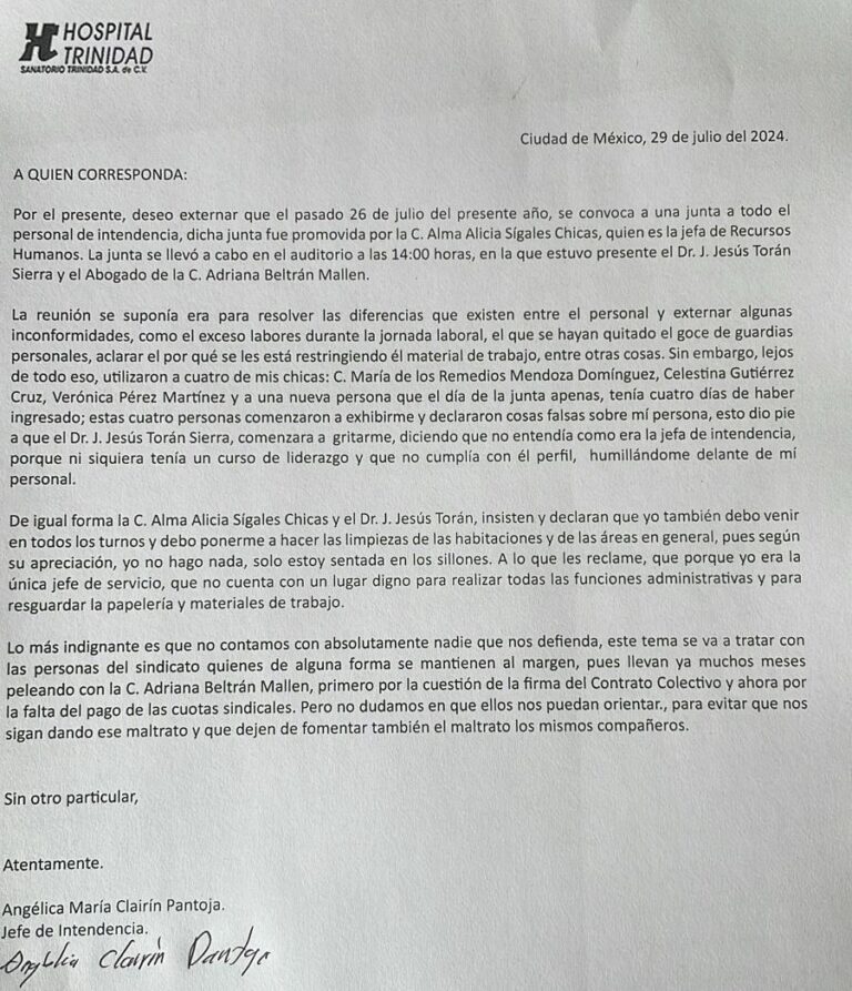 Sanatorio Trinidad, de referente médico a epicentro del miedo y la intimidación