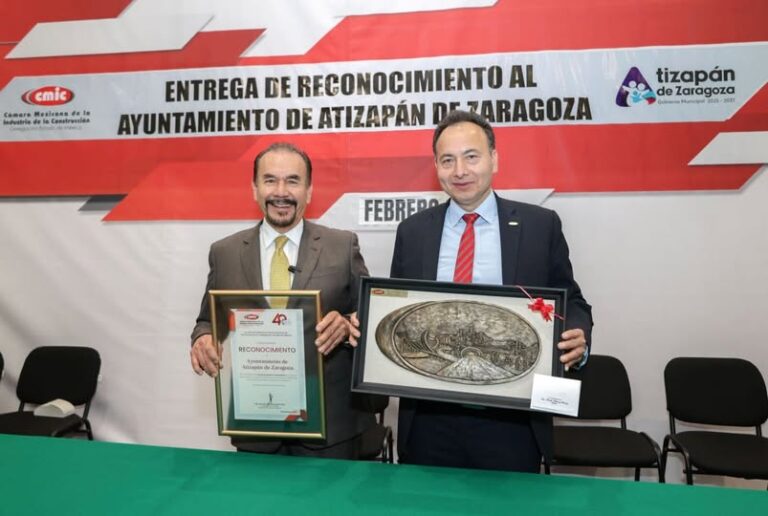 Atizapán de Zaragoza recibe reconocimiento por inversión histórica en obra pública