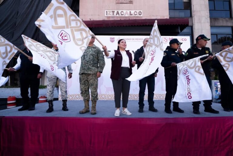 Lourdes Paz Reyes da banderazo a operativo de seguridad en Iztacalco: “La seguridad es fundamental para nuestras familias”