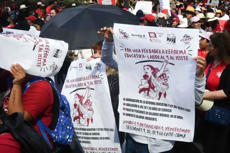 ‘Es su decisión’, dice Sheinbaum ante plantón y marchas de la CNTE en CDMX