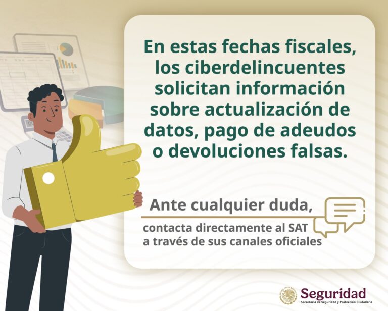 Alerta por páginas y correos falsos del SAT: SSPC