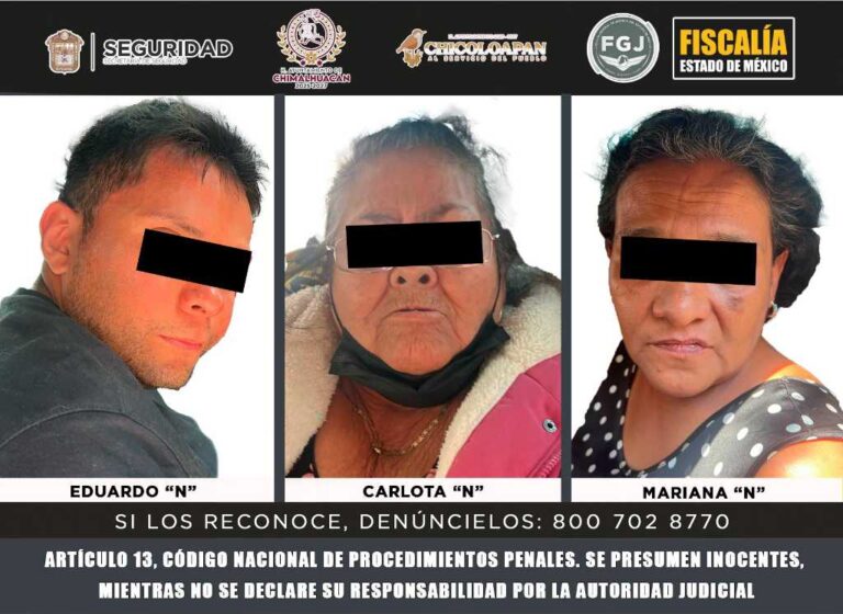 Tres detenidos por balacera en Chalco; investigan su participación en doble homicidio
