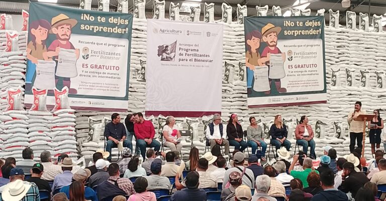 AGRICULTURA fortalece al campo mexiquense con entrega de 70 mil toneladas de Fertilizantes para el Bienestar