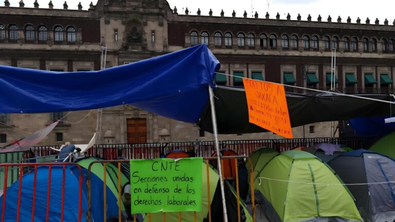 CNTE mantiene plantón en centro de CDMX; prevén asambleas para este sábado