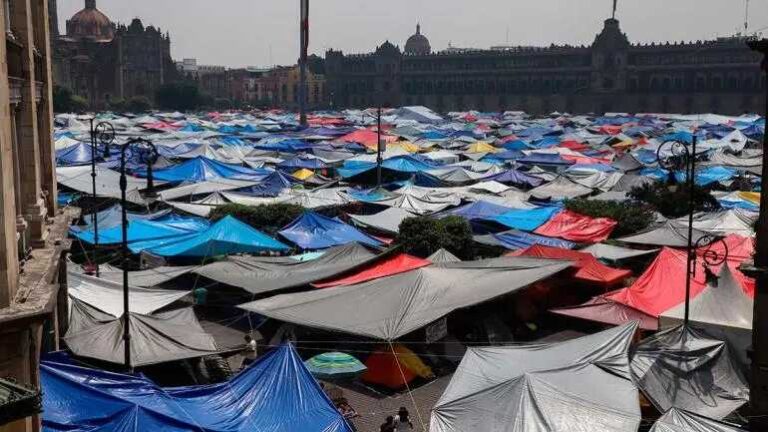 Magisterio de Oaxaca mantendrá plantón en CDMX, exige encuentro con Sheinbaum