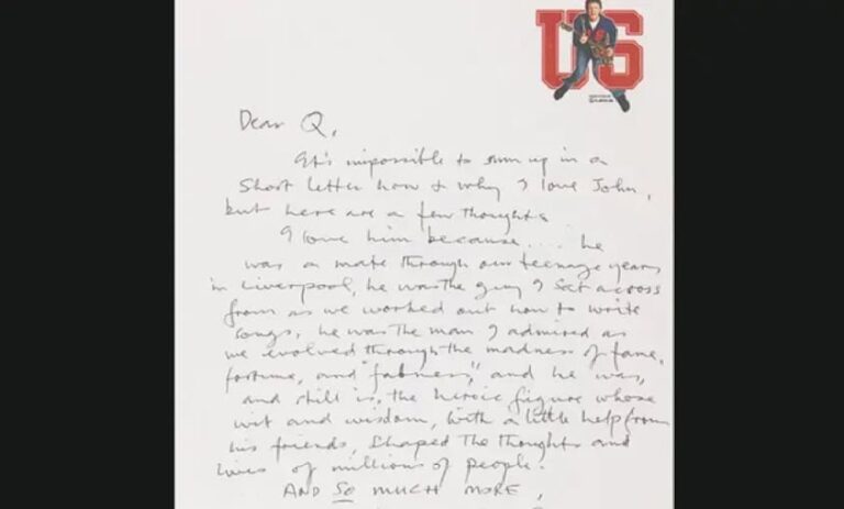 Esta carta secreta de McCartney a Lennon podría romper récords en subasta