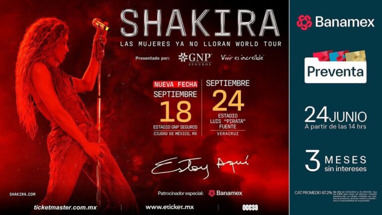 Shakira reafirma su reinado: Suma un show más en CDMX y lleva su gira a Veracruz
