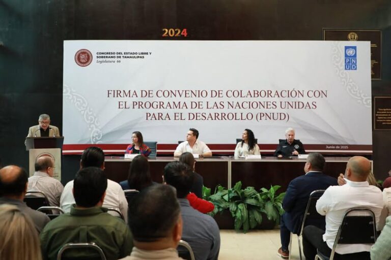 Tamaulipas pionero en firmar convenio de colaboración con El Pnud para legislar con base en la agenda de desarrollo sostenible