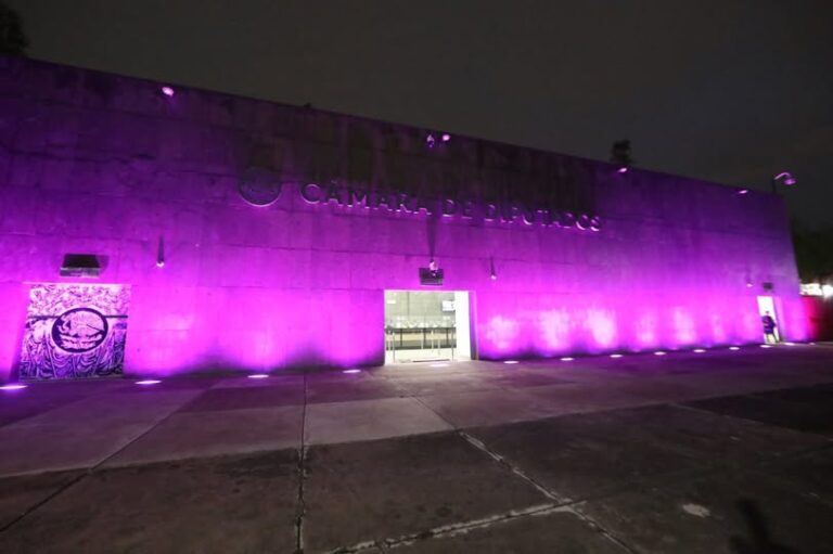 Iluminan de morado Cámara de Diputados con motivo del Día Mundial de Toma de Conciencia del Abuso y Maltrato en la Vejez