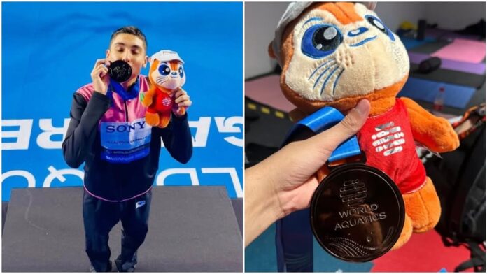Diego Villalobos gana bronce en el Mundial de Natación 2025