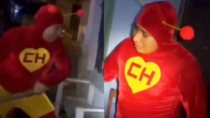 Policía disfrazado del Chapulín Colorado lidera operativo antidrogas en Perú