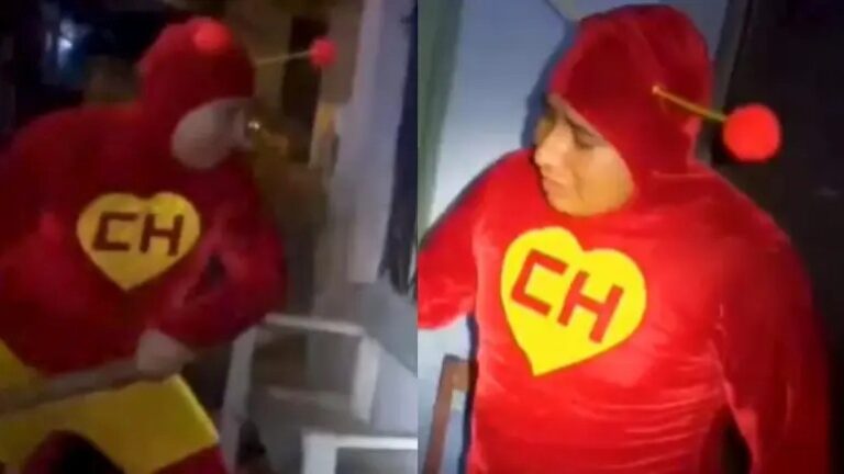 Policía disfrazado del Chapulín Colorado lidera operativo antidrogas en Perú