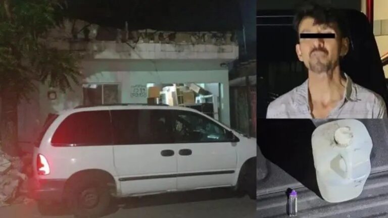 Detienen a hombre que amenazó a su esposa con incendiar su casa en Monterrey