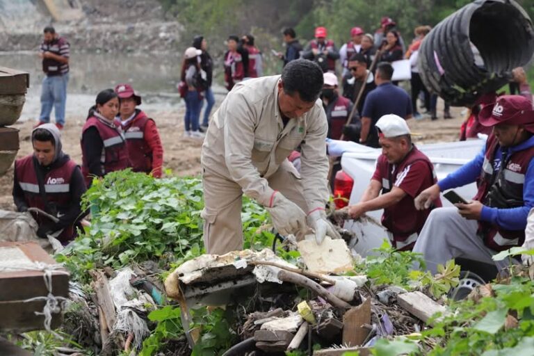 Álvaro Obregón retira más de 1,900 toneladas de desechos de la Presa Río Becerra para prevenir inundaciones