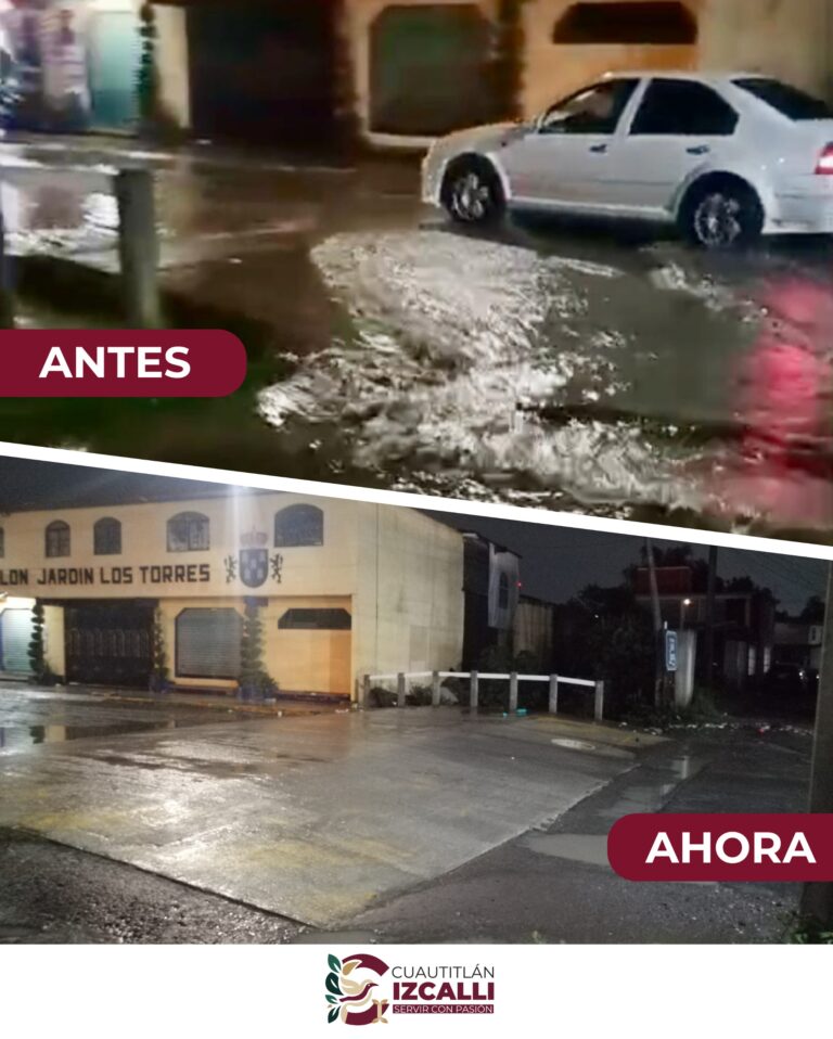 Protección Civil atiende inundaciones por lluvias en Cuautitlán Izcalli