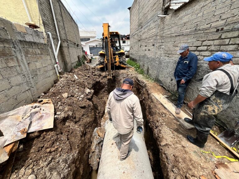 Sustituyen 20 metros de tubería en la Presa El Ángulo para reforzar seguridad en Cuautitlán Izcalli