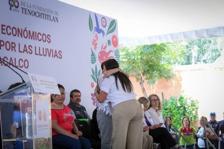 Estamos muy contentos porque nuestra jefa de Gobierno regresa hoy con los apoyos para las familias afectadas: Lourdes Paz