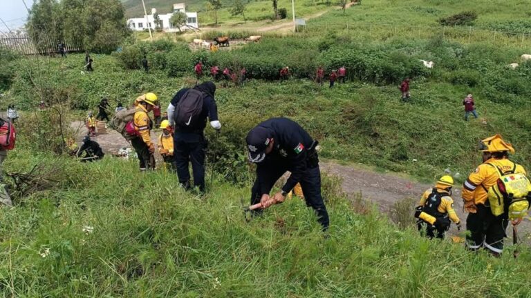 Hallan indicios forenses y prendas en operativo de búsqueda en la Sierra de Guadalupe