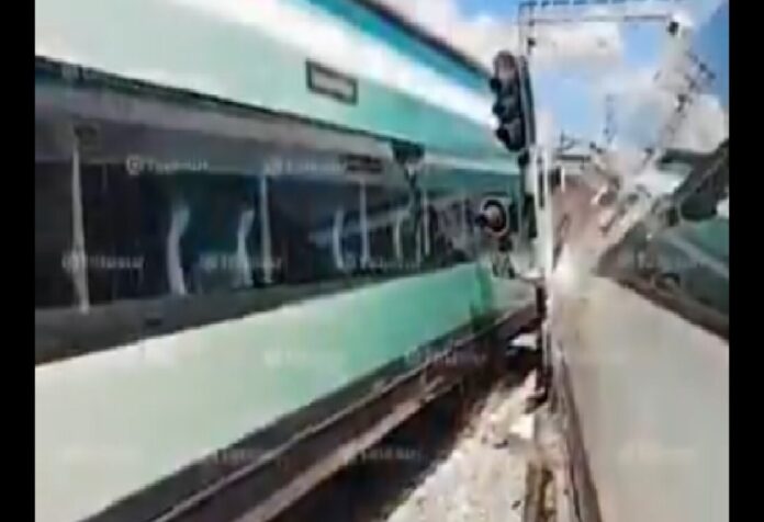 Se descarrila el Tren Maya en la estación de Izamal, Yucatán