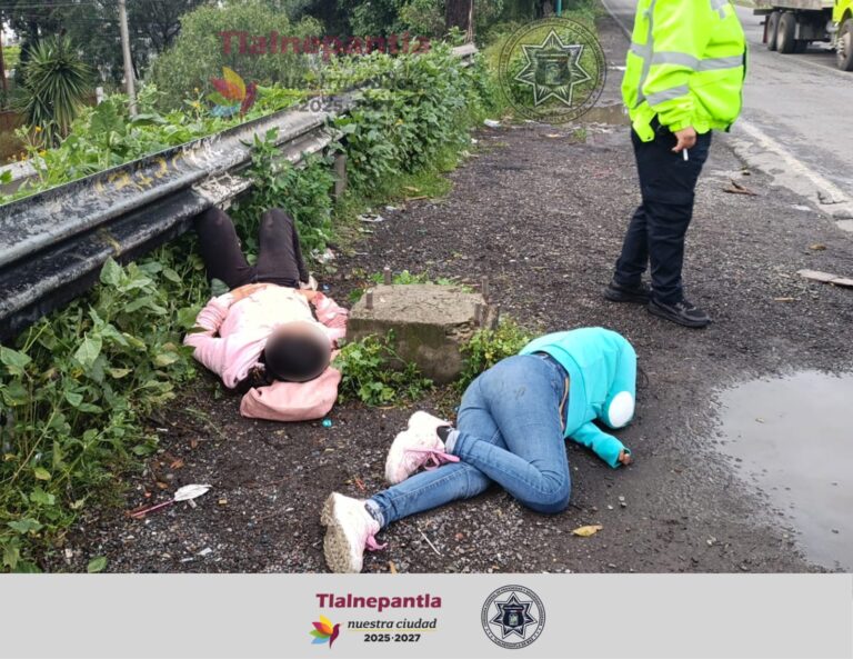 Dos menores lesionadas tras desprendimiento de llanta de vehículo en avenida Jesús Reyes Heroles, Tlalnepantla