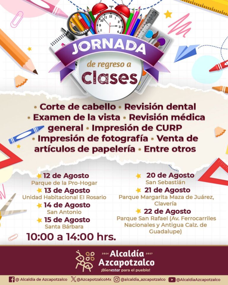 “En Azcapotzalco llevamos los servicios gratuitos a todas las colonias para un regreso a clases completo y seguro” : Nancy Núñez