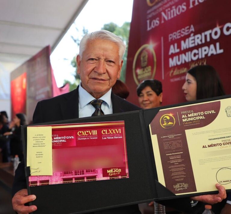 Tecámac cierra registro para la Presea al Mérito Civil Municipal 2025 este 15 de agosto