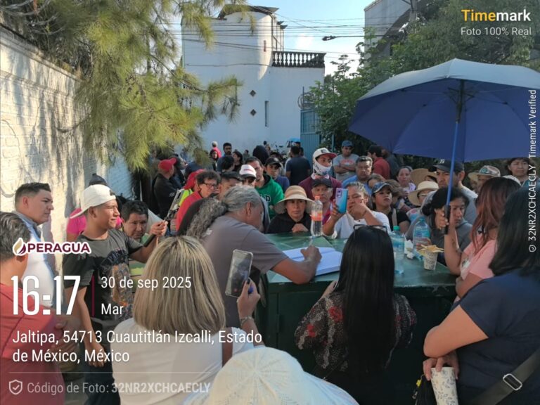 Cierre en San Mateo Ixtacalco por conflicto vecinal por agua en Cuautitlán Izcalli