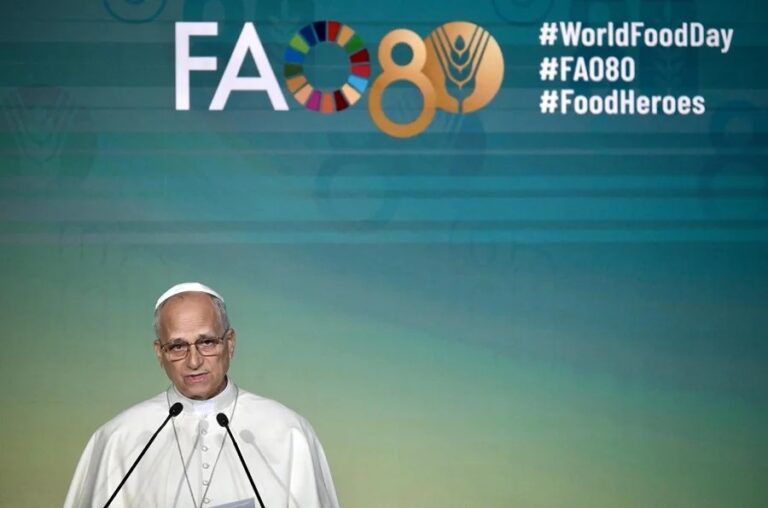 El papa León XIV denuncia ante la FAO el uso «cruel» del hambre como «arma de guerra» y la situación en Gaza