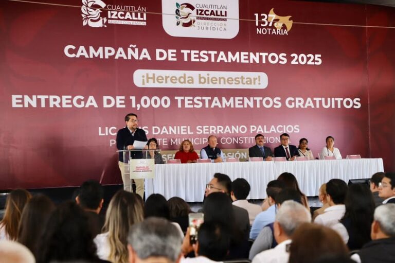 Con mil testamentos gratuitos garantizamos el bienestar y la tranquilidad de las familias izcallenses: Daniel Serrano Palacios