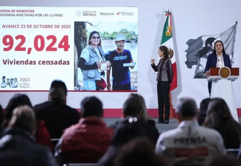 Suman más de 92 mil viviendas censadas tras lluvias: Ariadna Montiel